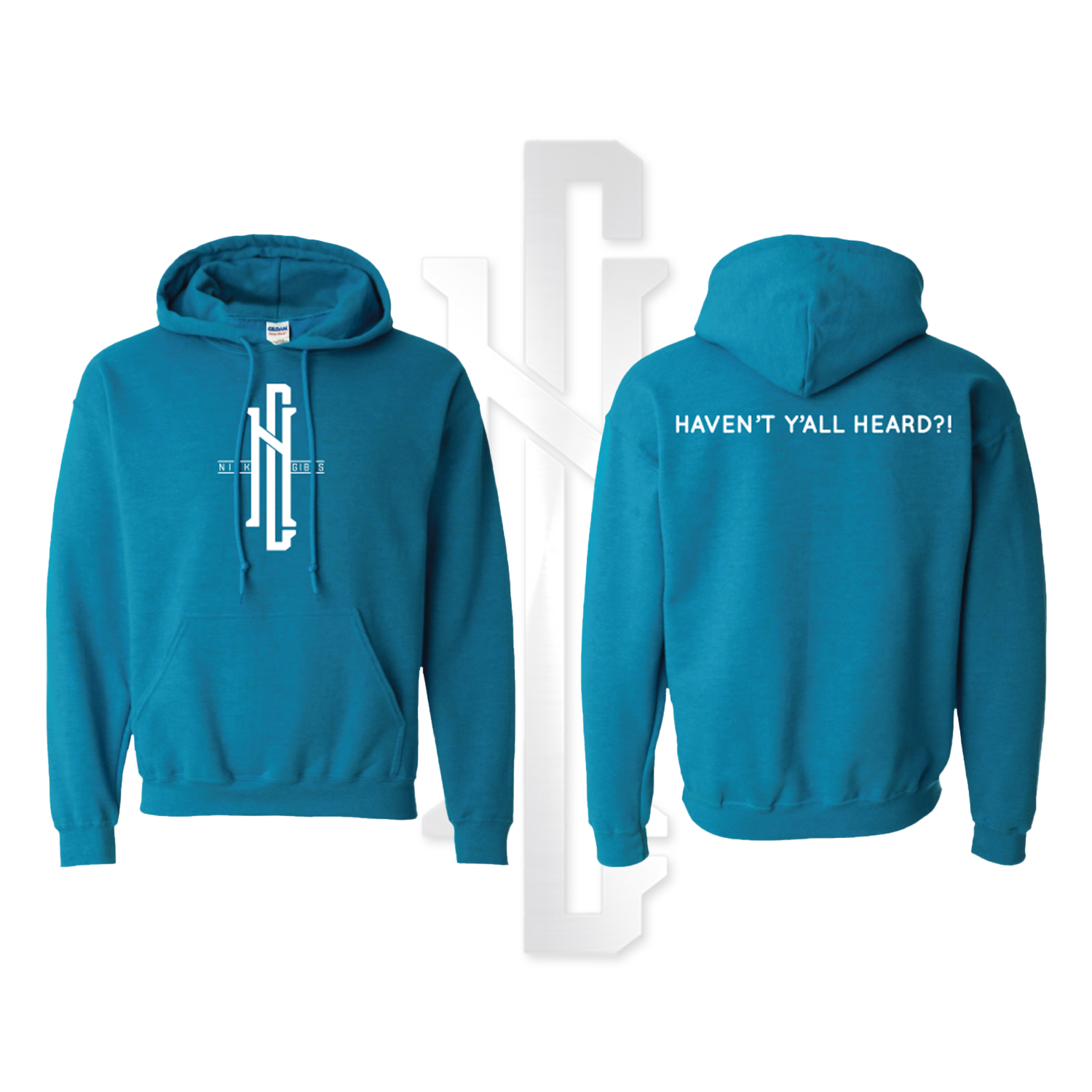 Nick Gibbs Official Hoodie | Aqua